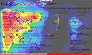 Google search results heatmap shows where all the attention goes: first 3 listings win.